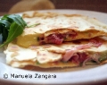Home-made Piadina with Prosciutto, Stracchino and Rocket