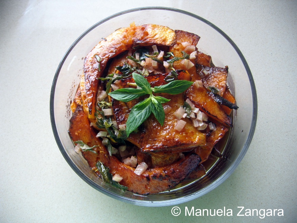 Sweet and Sour Pumpkin With Garlic and Mint