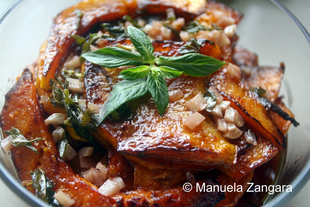 Sweet and Sour Pumpkin With Garlic and Mint