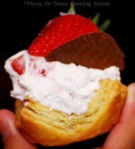 Strawberries & Cream in Puff Pastry Cups