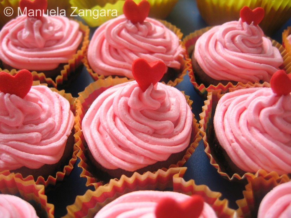 Chocolate and Raspberry Mini Cupcakes