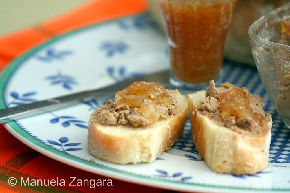 Duck liver paté and onion jam