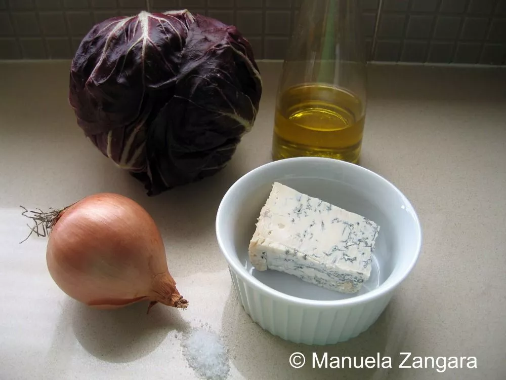 IMG_1637 Flour, eggs, milk, butter, and salt arranged for crespelle batter.
