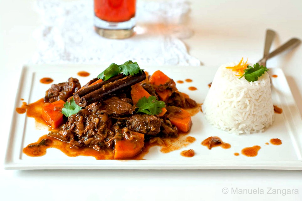 Beef Braised in Rooibos Tea with Sweet Potatoes