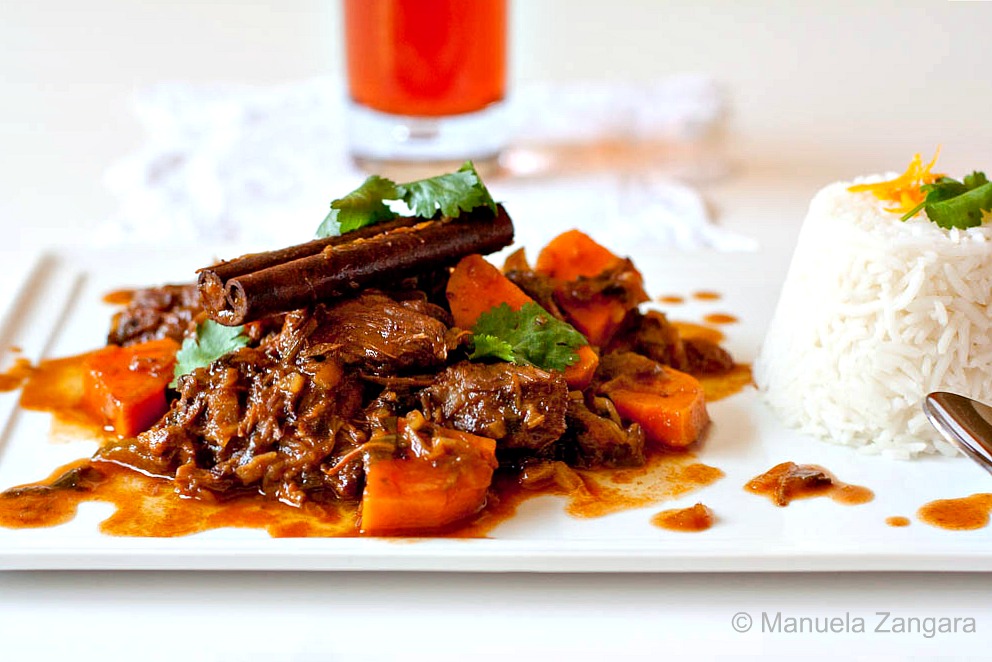 Beef Braised in Rooibos Tea with Sweet Potatoes