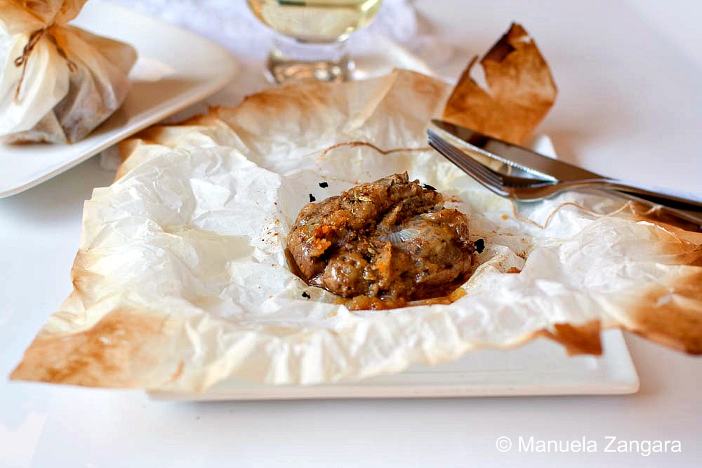 Chicken liver parcels