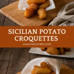 Fried potato croquettes with crisp golden-brown crusts served fresh and hot.