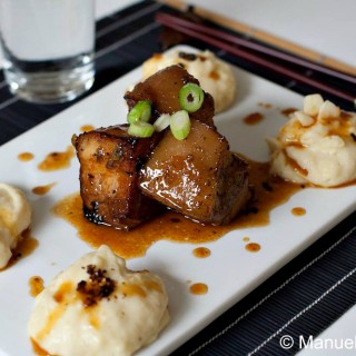 Braised Pork Belly with Caramel Miso Sauce