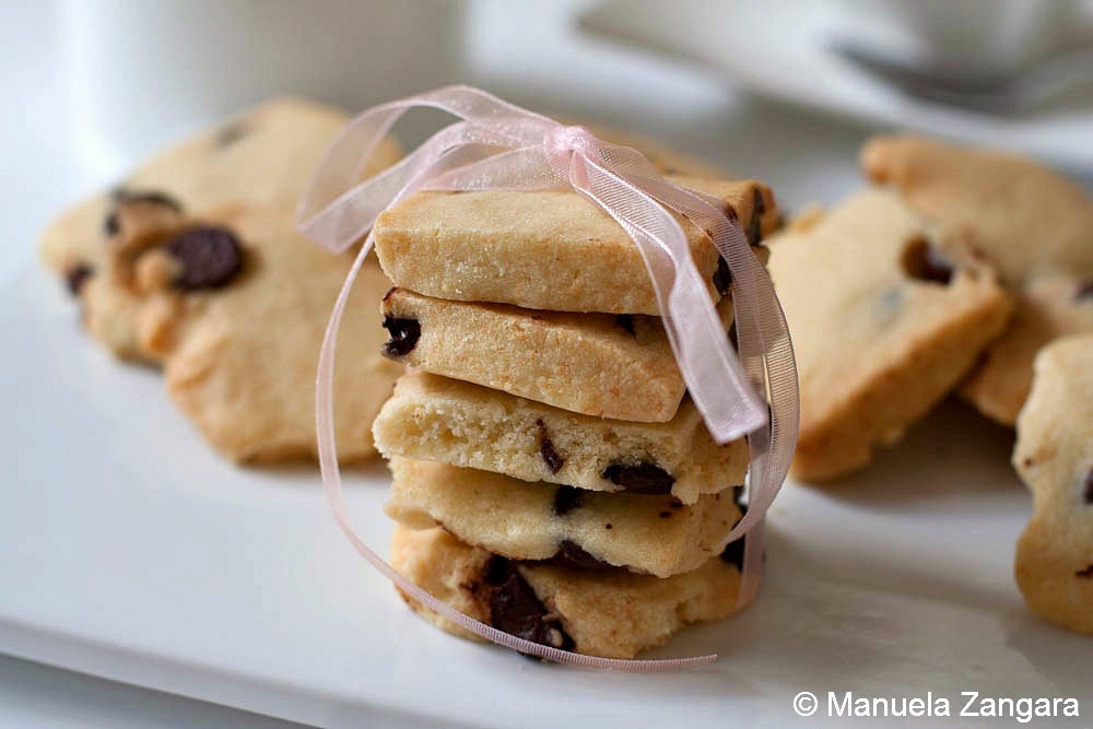 Coconut Chocolate Chip Shortbread Cookies