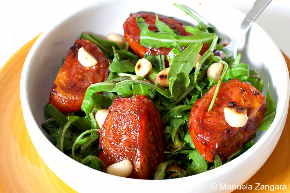 Roasted Tomato, Rocket and Macadamia Salad