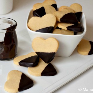 Shortbread and Chocolate Hearts