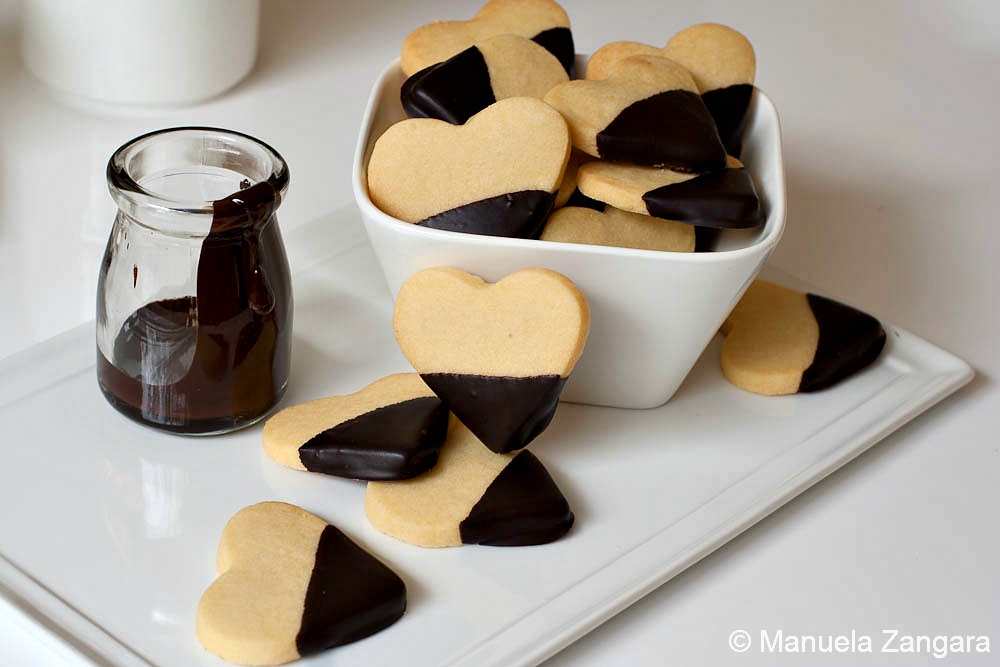 Shortbread and Chocolate Hearts