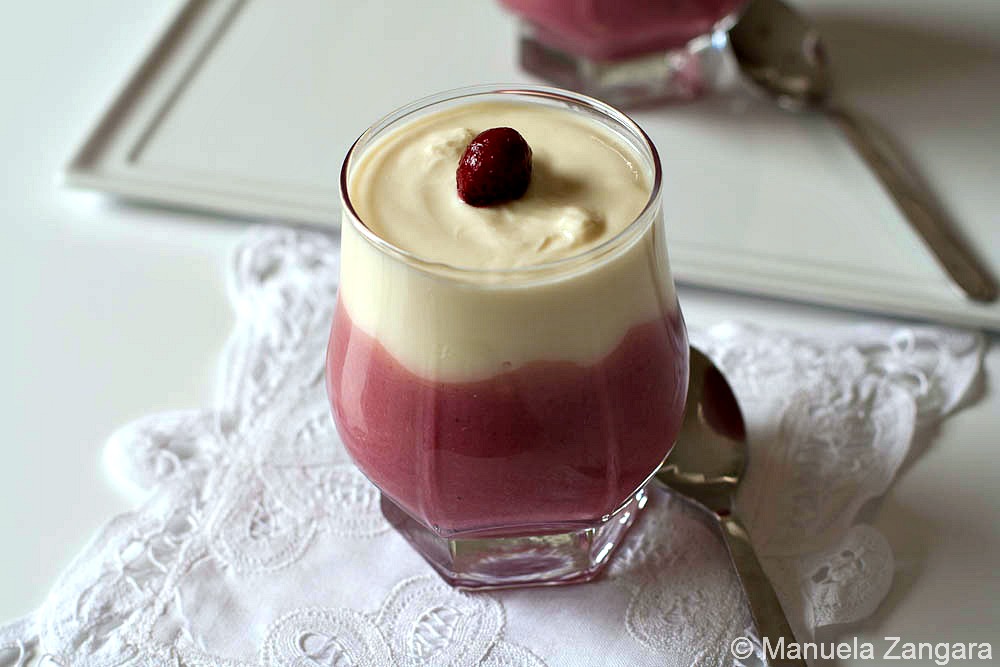 White Chocolate & Raspberry Verrines with Mascarpone & Yogurt Cream