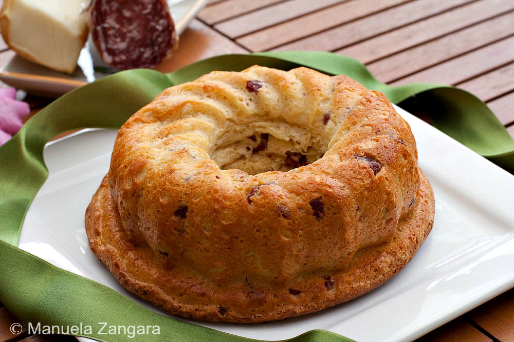 Salami and Smoked Scamorza Bundt Cake