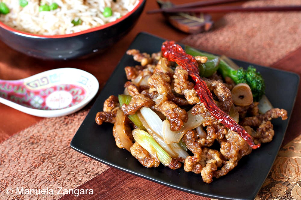 Pork Stir Fry with Garlic, Onions and Chilli