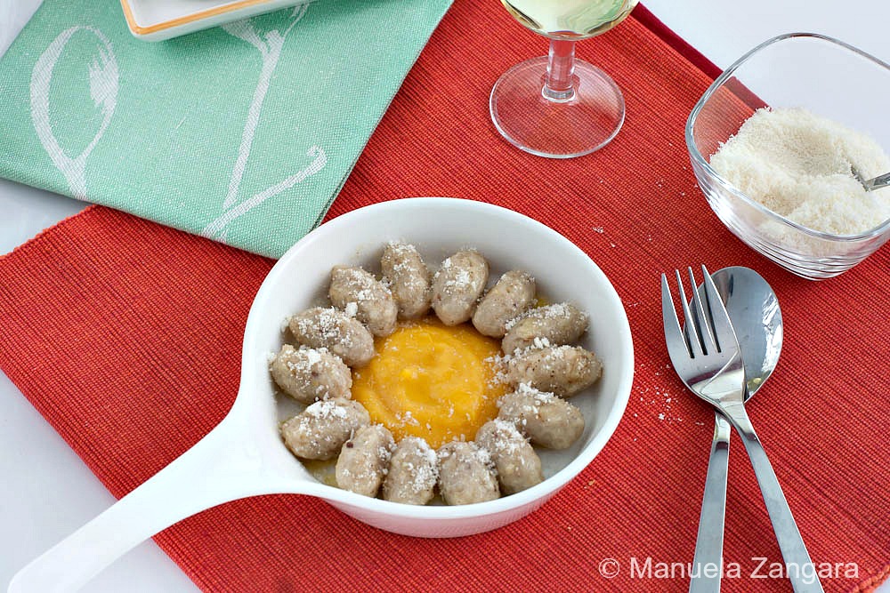 Bread Malfatti with Butter and Pumpkin Cream