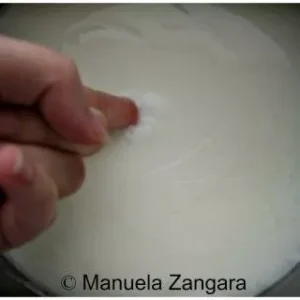 Collage showing the Cassata Siciliana cut into slices, displaying its colorful layers.