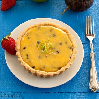 Passion fruit Curd and Lime Tarts