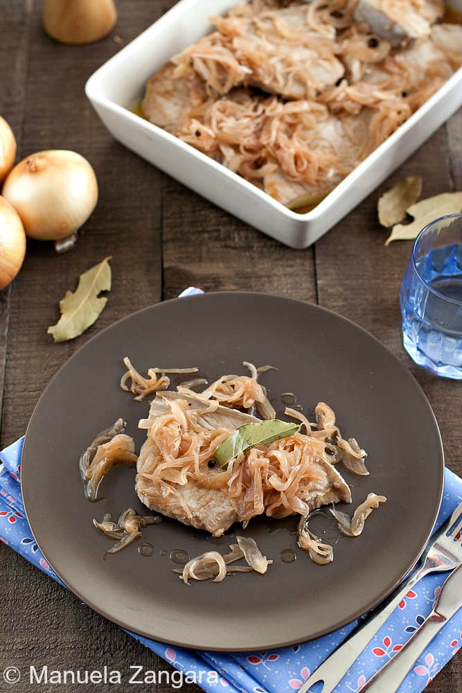 Sweet and Sour Tuna with Onions