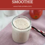 Strawberry Banana and Apple Smoothie served in a small glass jar.