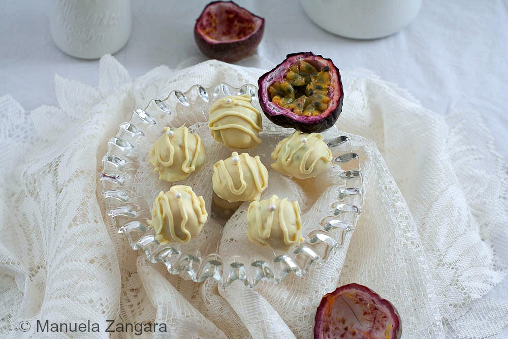 White Chocolate Passion fruit Truffles