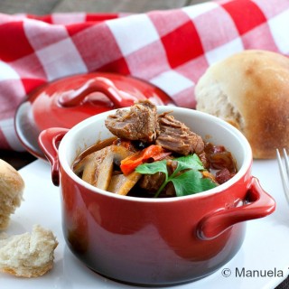 Capsicum and Mushroom Beef Stew
