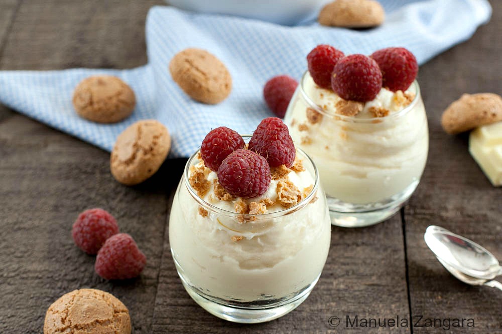 White Chocolate and Amaretti Cheesecake Shooters