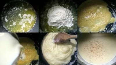 for-pasta-al-forno.jpg Process shots of Béchamel sauce preparation.