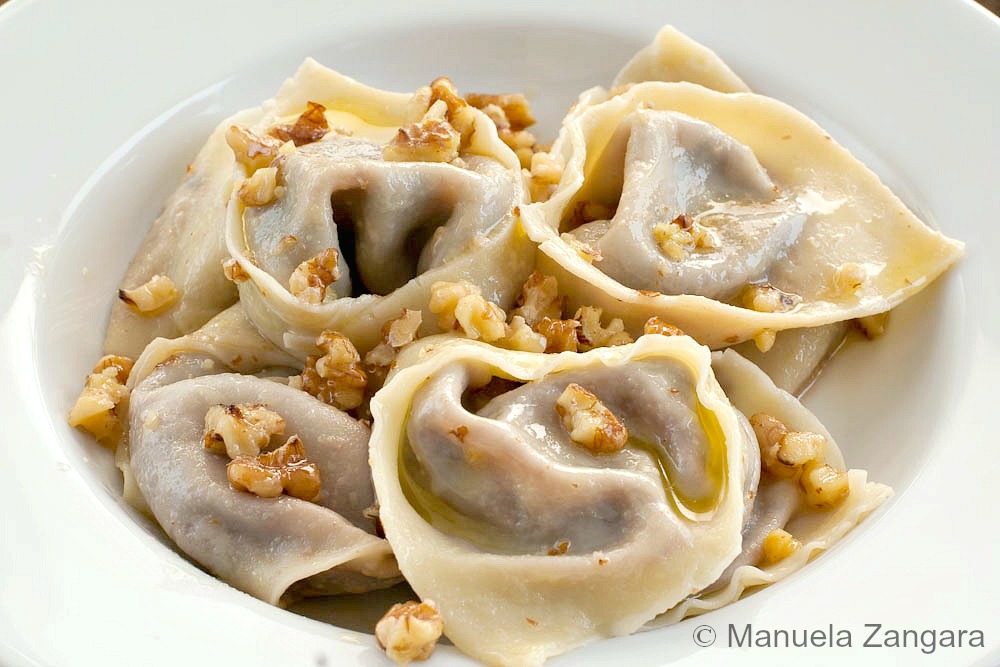 Radicchio and Gorgonzola Tortelloni with Butter and Walnuts
