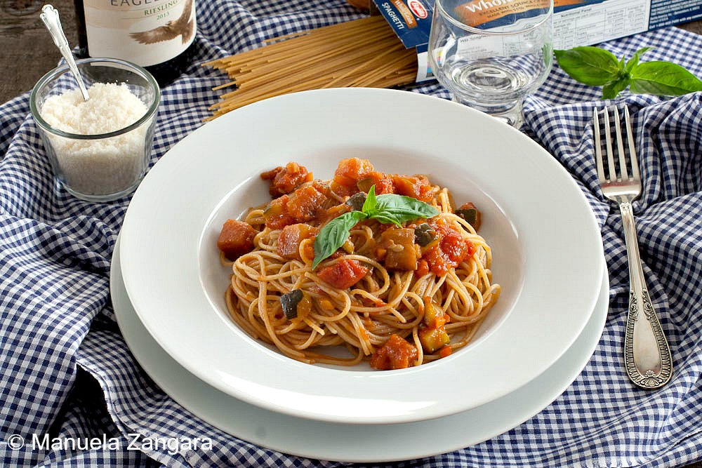 Whole Grain Spaghetti with Mediterranean Vegetables - Barilla