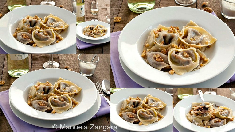 Radicchio and Gorgonzola Tortelloni with Butter and Walnuts