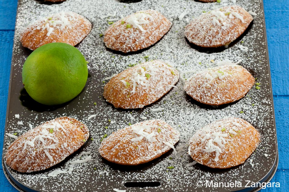 Lime and Coconut Madeleines