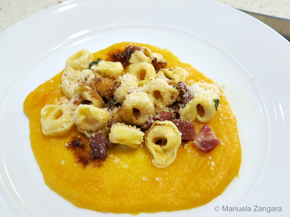 Tortellini with Prosciutto and Pumpkin Sauce
