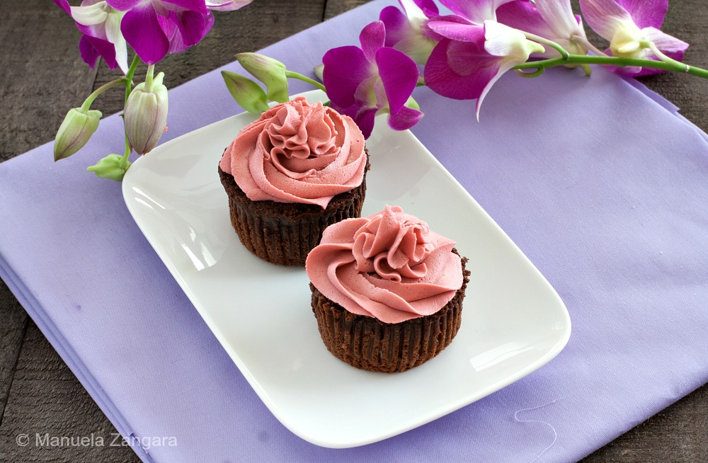 Orchid and Chocolate Cupcakes