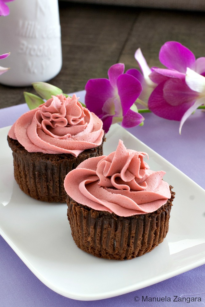 Orchid and Chocolate Cupcakes