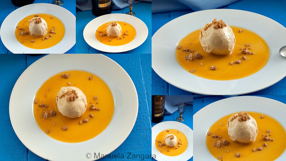 Marsala Gelato with Pumpkin Sauce