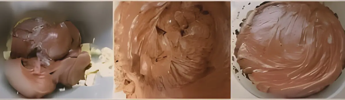 Smooth chocolate hazelnut filling spread evenly into the prepared crust.