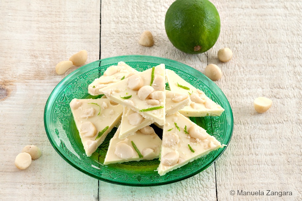 Lime and Macadamia Nut Bark