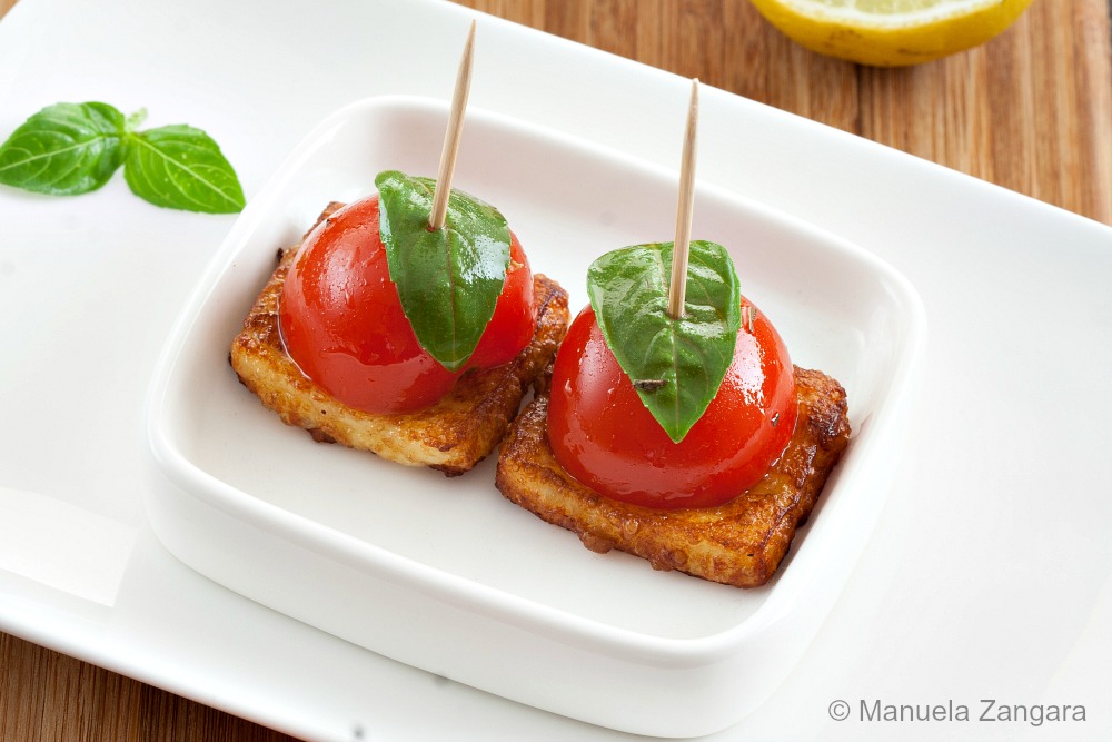 Cherry Tomato and Halloumi Bites