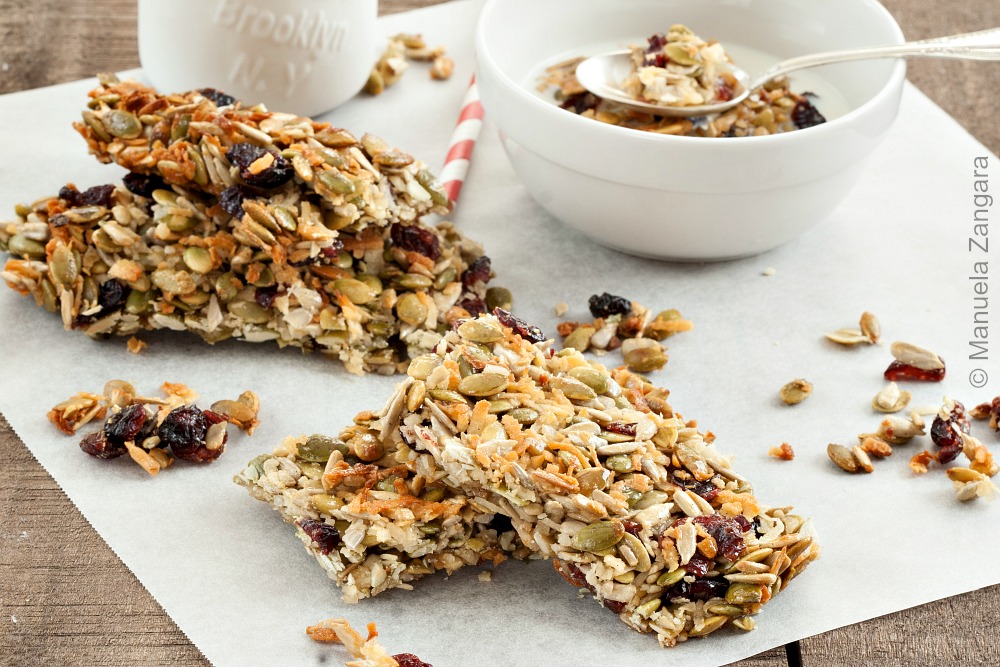 Seeded Cranberry Crunch Granola Bars