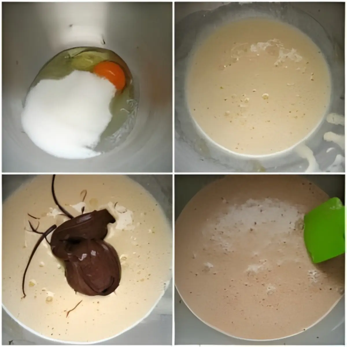 Smooth chocolate gelato base thickening in an ice cream machine bowl at soft serve stage.