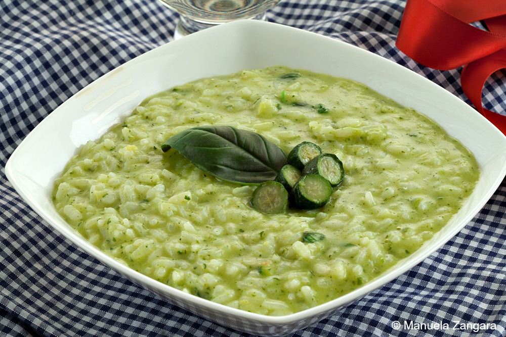 Risotto with Zucchini Cream and Basil