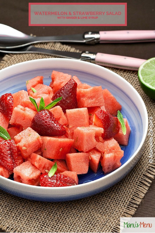 Watermelon and Strawberry Salad