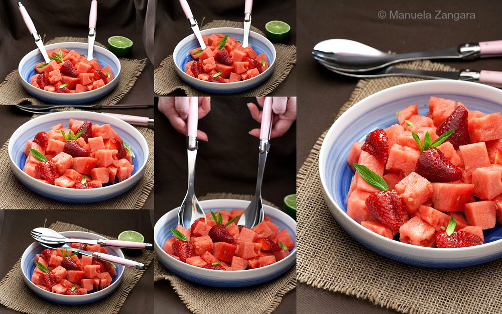 Watermelon and Strawberry Salad