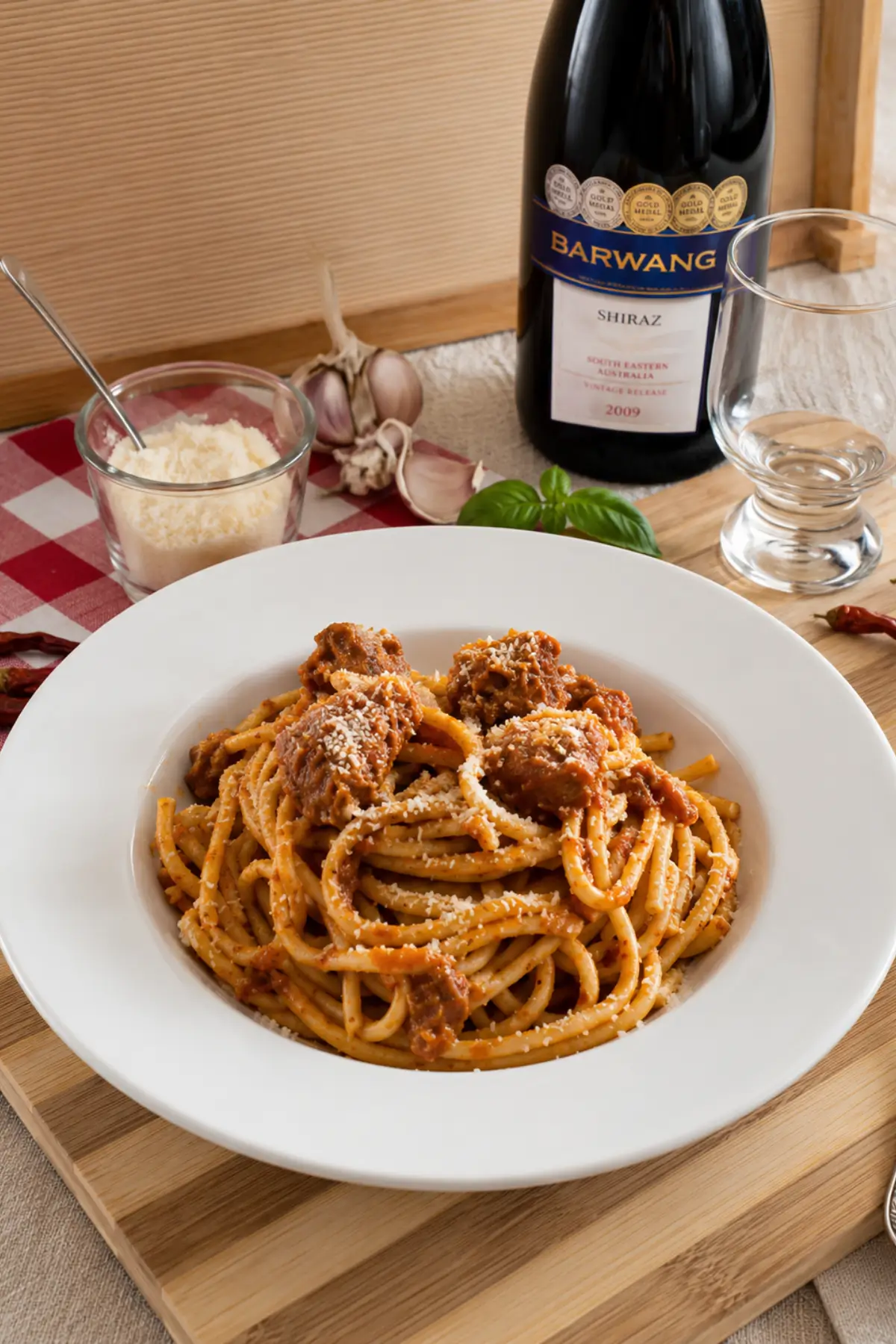 Fresh Troccoli tossed with thick pork ragù and finished with grated Pecorino Romano cheese.