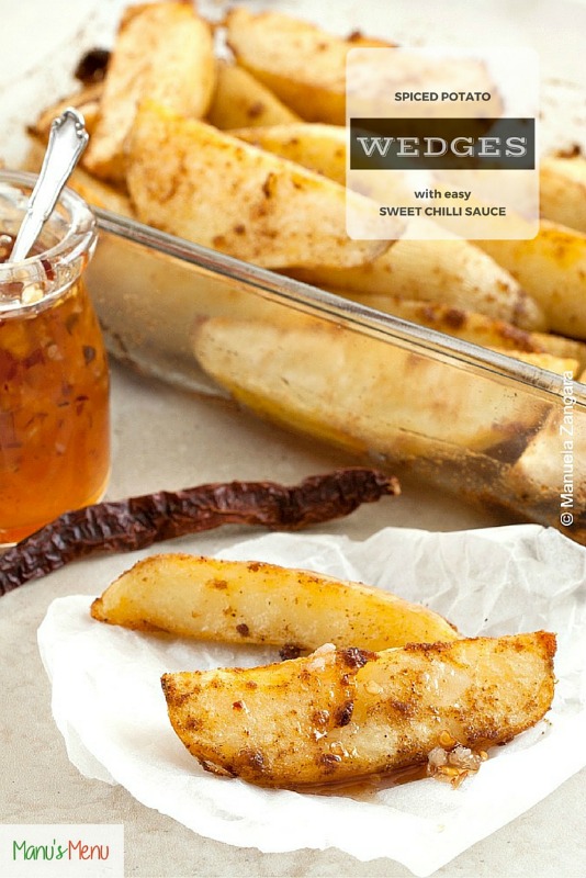 Spiced Potato Wedges with Easy Sweet Chilli Sauce