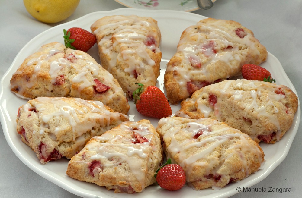 Strawberry Lemon Cream Scones