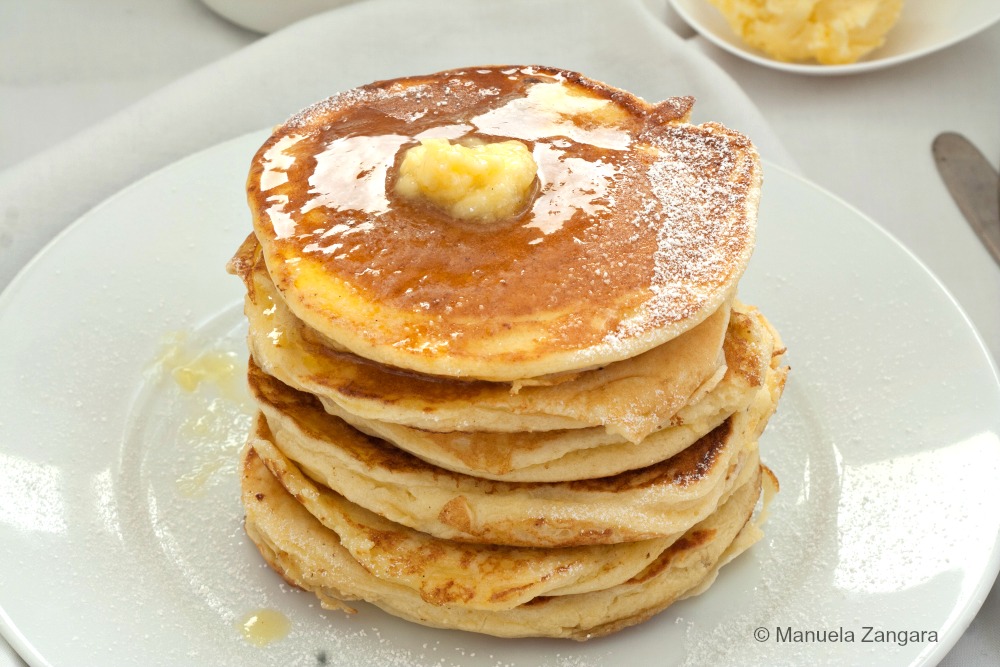 Ricotta Pancakes with Honey Butter