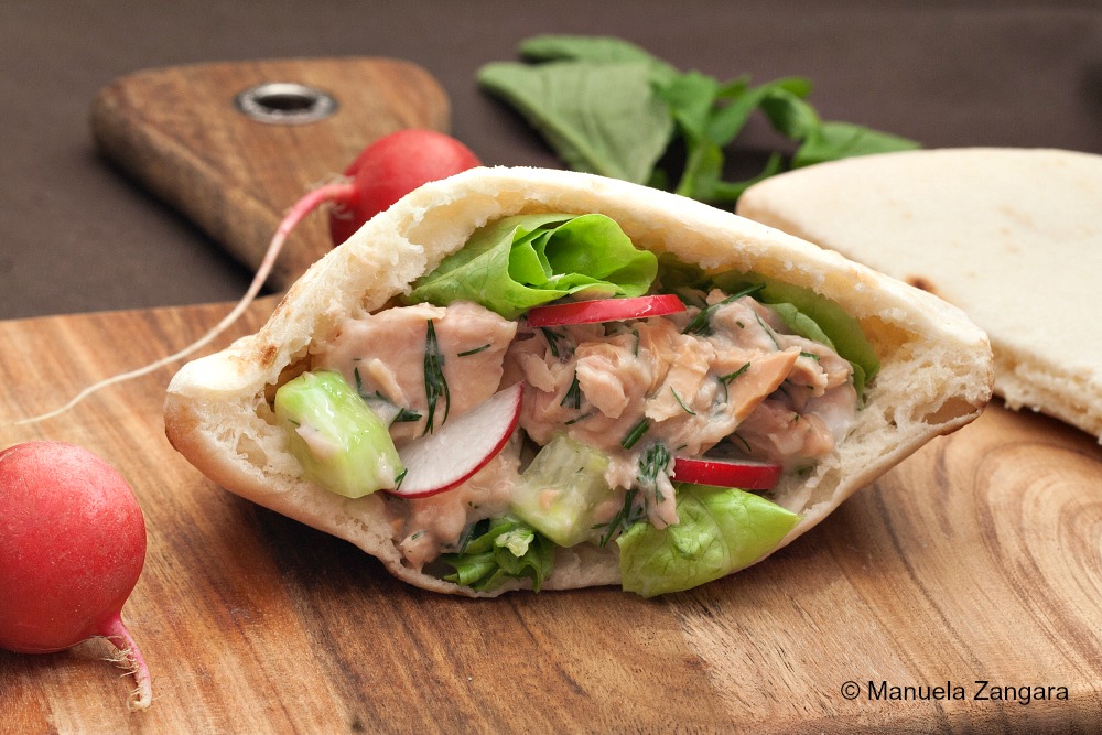 Tuna Dill Salad Pita Pockets