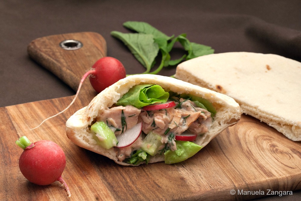 Tuna Dill Salad Pita Pockets